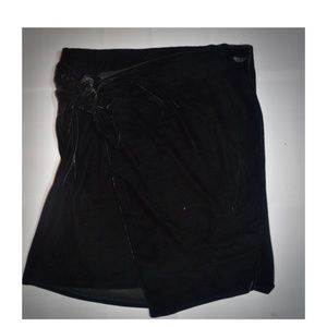 Suede Black Fitted Skirt